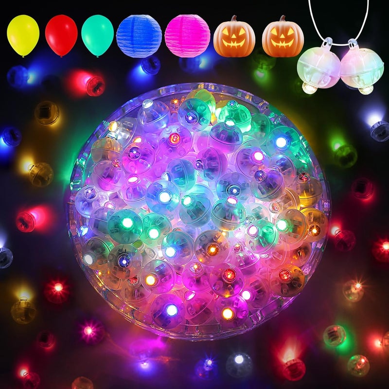 Aogist 50Pcs Balloon Lights with Hook,Long Standby Time,Waterproof Mini Light for Birthday Party Wedding Christmas Halloween Easter Decorative(Steady, 10-Colors) - Image 1